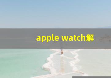 apple watch解